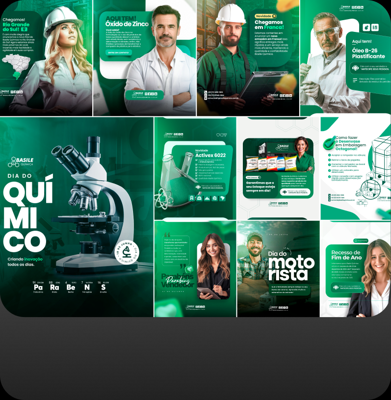 Design e social media para a Basile Química